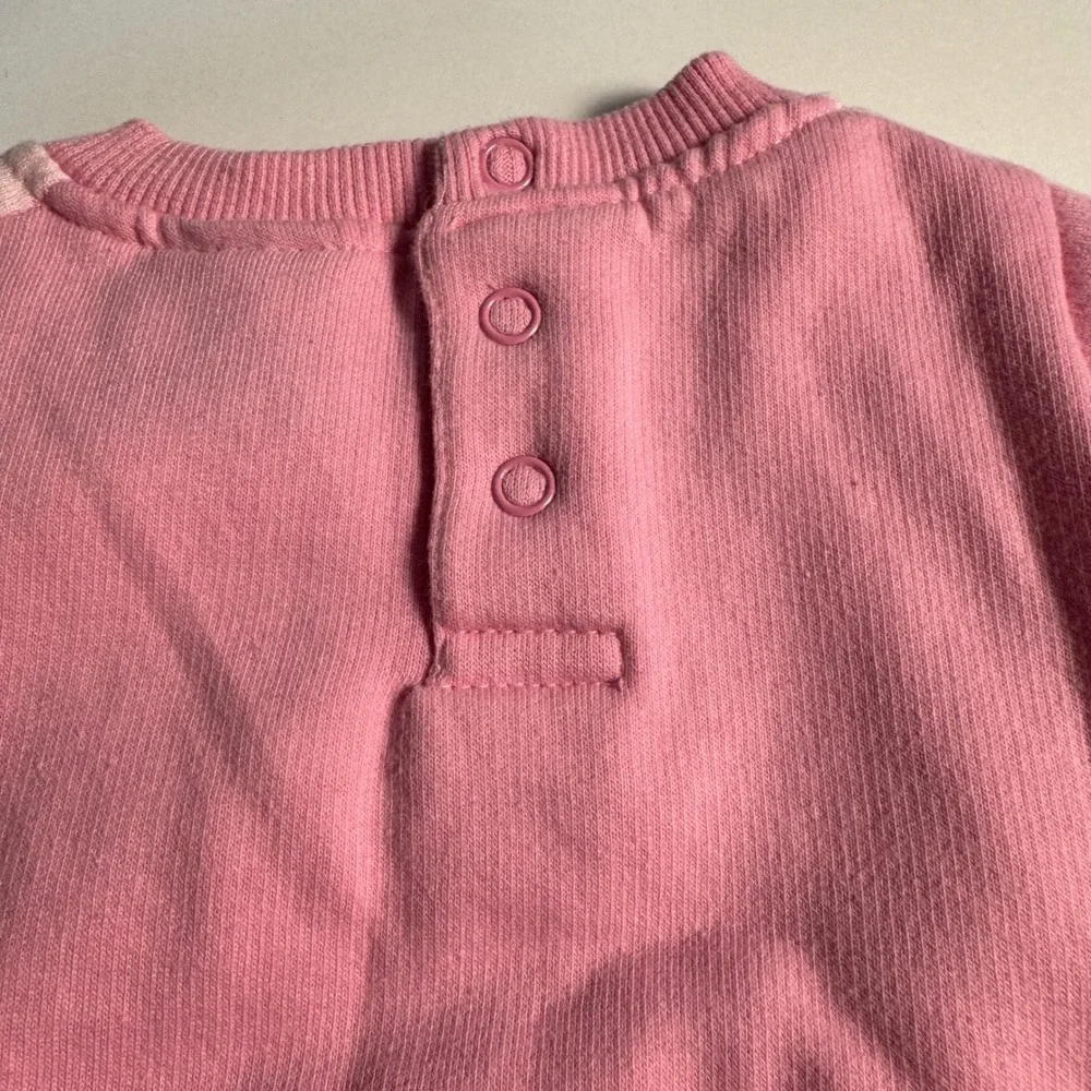 Puma Infant Girls Pink Glitter Logo Sweatshirt and Joggers Tracksuit Set 0-3M